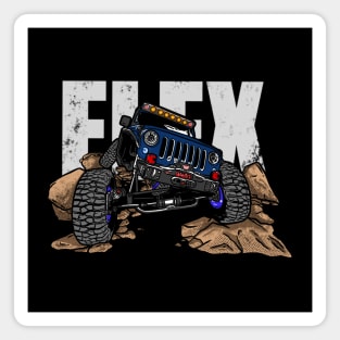 Dark Blue Jeep Flex Magnet